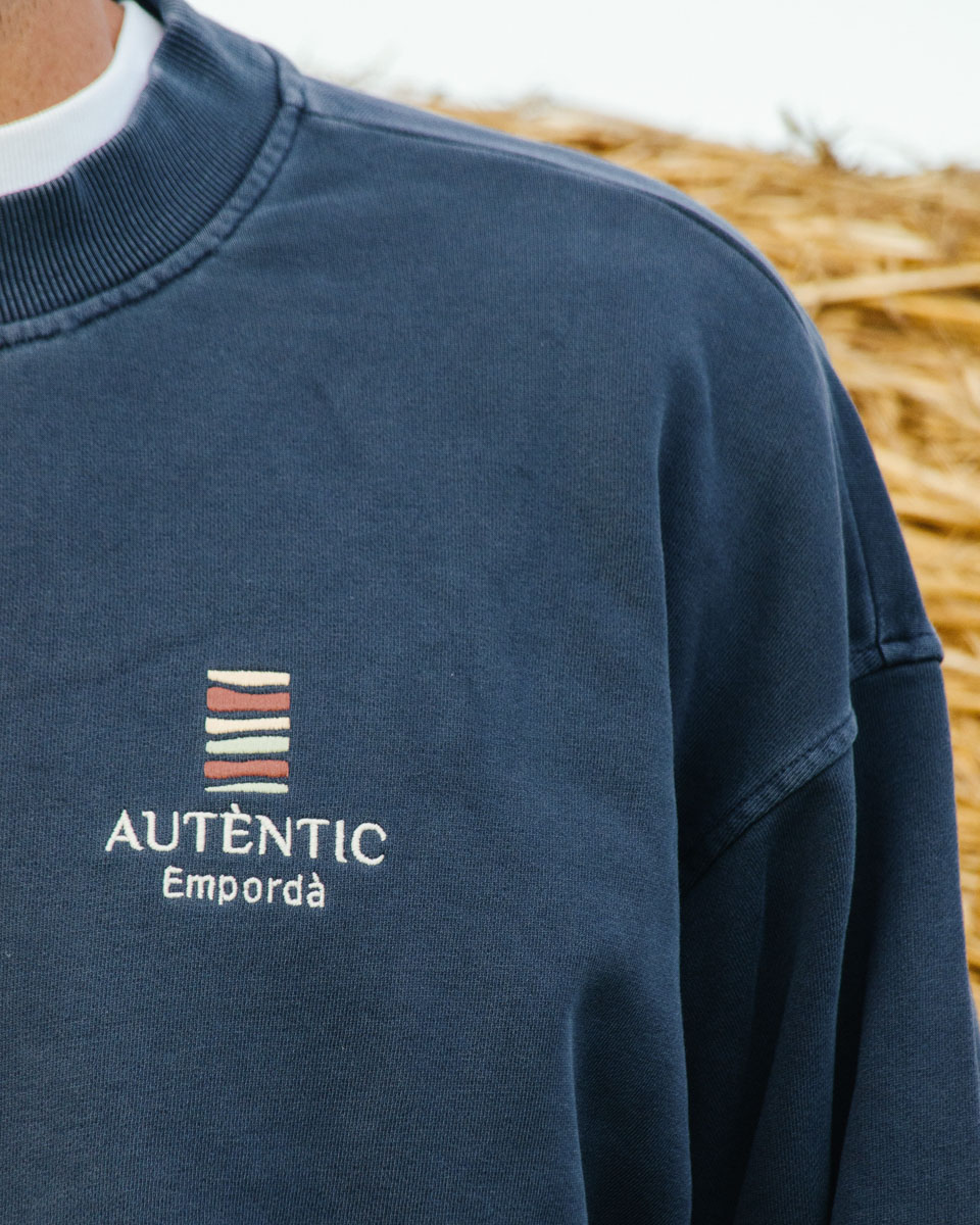 Sudadera Azul Marino detalle